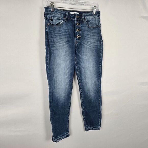 KanCan Jeans Women's 28 Blue Button Fly Skinny Medium Wash Fade Ankle - Picture 16 of 16